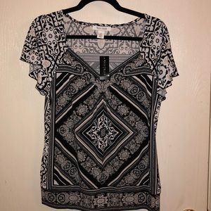 NWT White House Black Market short sleeve blouse